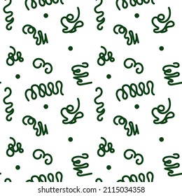 Retro seamless wave lines pattern.Curl outline art decoration ornament swirl shapes for textile,fabric,tracery or tile background.Classic elegant antique texture design.Ornate deluxe seamless pattern