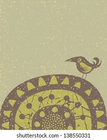 Retro seasonal background with space for text
