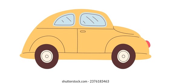 Retro Sedan Car Vector Illustration