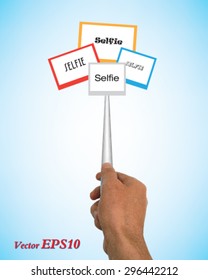 Retro selfie using a monopod