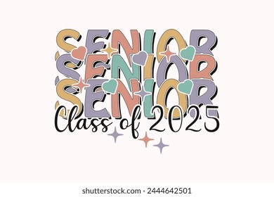 Retro Senior Class of 2024 EPS Design, Senior Class T-shirt, Graduate Shirt, Graduate Saying