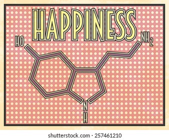 retro serotonin background, illustration in vector format