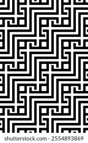Retro set of black and white geometric vector pattern minimal posters with 20s geometric design.