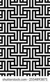 Retro set of black and white geometric vector pattern minimal posters with 20s geometric design.