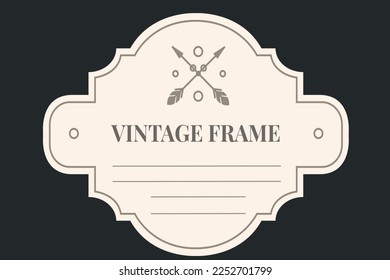 Retro set of label and tags