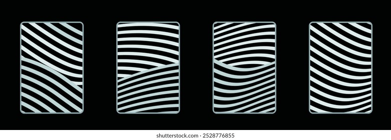 Retro Linie geometrischen Vektormuster minimale Poster mit 20er geometrischen Design. Trendy Bauhaus Muster Hintergrund für Cover-Design, Poster