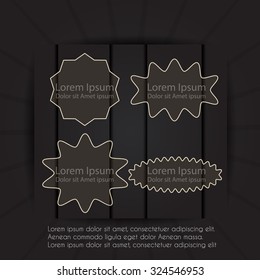 Retro set styled label. Good as a template of advertisement.