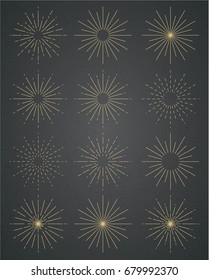 RETRO SET OF SUNBURST