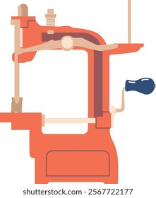 Retro sew machine vector illustration