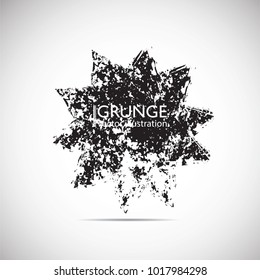 Retro Shape. Black Stamp. Banners, Insignias,stamps,Icons, Labels,frames and Badges. Brush Strokes . grunge texture Vector .