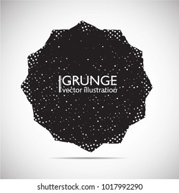 Retro Shape. Black Stamp. Banners, Insignias,stamps,Icons, Labels,frames and Badges. Brush Strokes . grunge texture Vector .