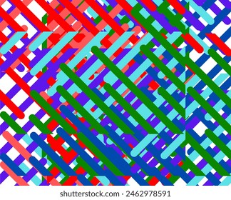 Retro Shape line pattern vector design isolated in white background