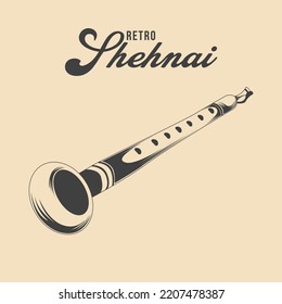 Retro Shehnai Stock Vector Illustration