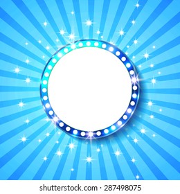 Retro shining banner with place for text. Vector illustration