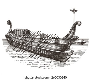 retro ship vector logo design template. boat or transport icon.