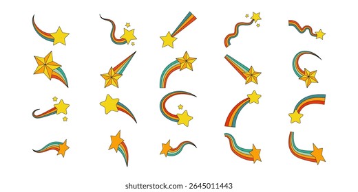 Retro Shooting Star illustration Collection