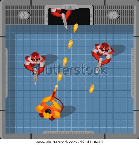 retro shooting videogame