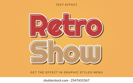 Retro afficher l'effet de texte dans le style 3d
