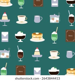 Retro Showa-era material de fundo no estilo de um tradicional café japonês