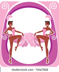Retro showgirls poster design