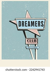 Retro Sign Graphic and Poster Design ,Vector