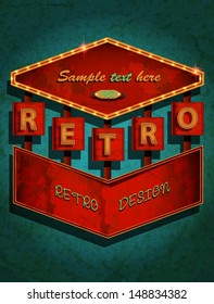 retro sign - signboard / Vector Poster