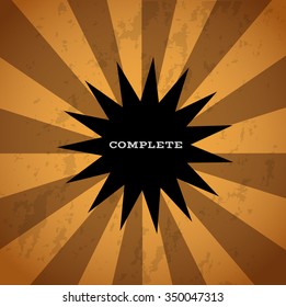 retro sign with the text: complete