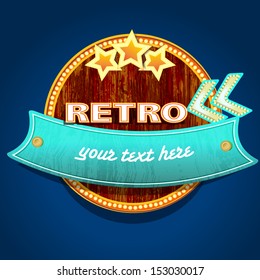 retro sign, vector illustration