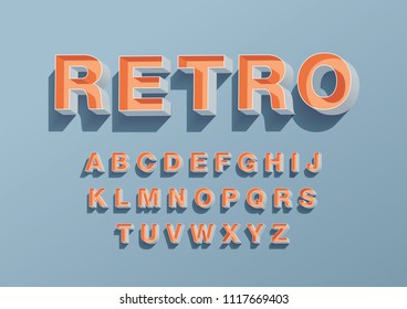 retro signage typography design vector