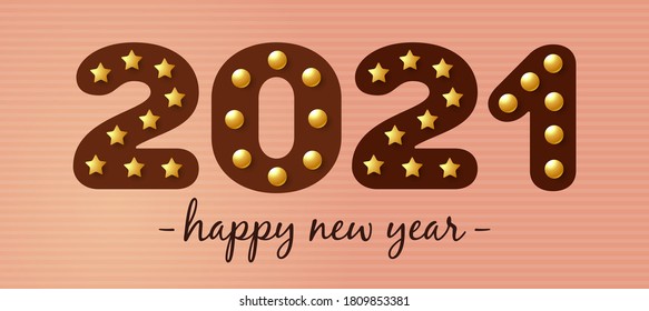 retro signboard 2021 on light background 