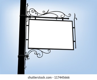 retro signboard with space for your message
