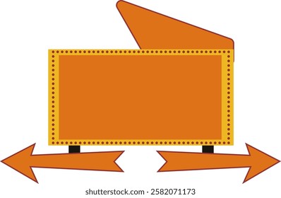 Retro Signboard Template Design Element