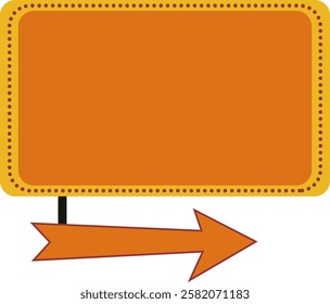 Retro Signboard Template Design Element