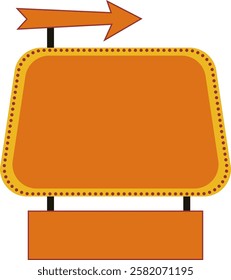Retro Signboard Template Design Element