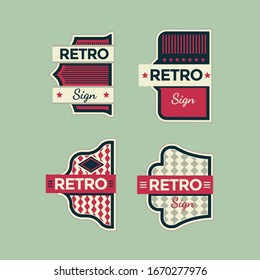 Retro signs and vintage neon signs colorful collection