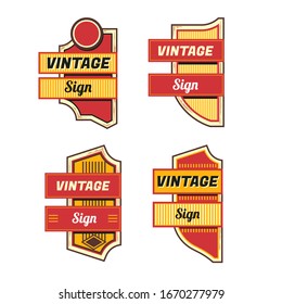 Retro signs and vintage neon signs colorful collection
