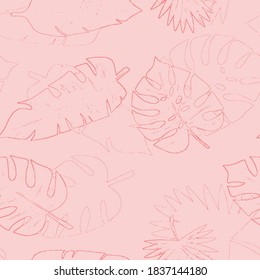 Retro silhouette meadow palms leaves seamless pattern in vector  , Retro style design for fashion , fabric,web, wallpaper ,wrapping and all prints on vintage  background