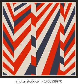 Retro silk scarf pattern design. Vintage background