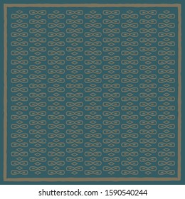 Retro silk scarf pattern design