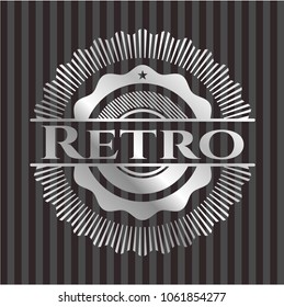  Retro silver emblem or badge
