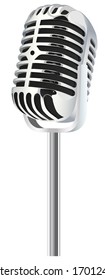 Retro silver microphone