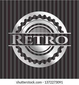 Retro silvery emblem or badge