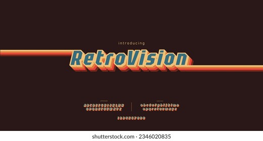 Retro simple alphabet fonts for logo, brand etc. Sun-Kissed Vibes Font: Embracing Nostalgia and Summer Joy 