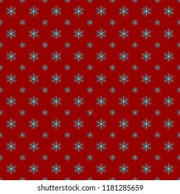 Retro simple stylized snowflake pattern wallpaper - geometric vector winter holiday decoration background graphic