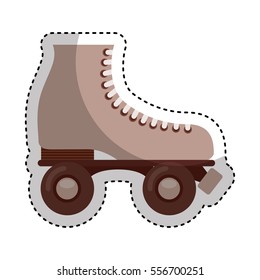 retro skate isolated icon vector illustration design