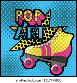 retro skate pop art style