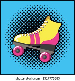 retro skate pop art style