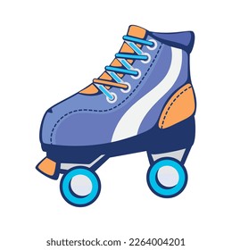 retro skate roller sport icon