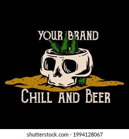 retro skeleton design for tshirt, handdrawn, for brand and screen printing