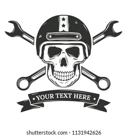 retro skull logo